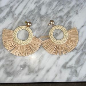 Straw earrings - summer tiki